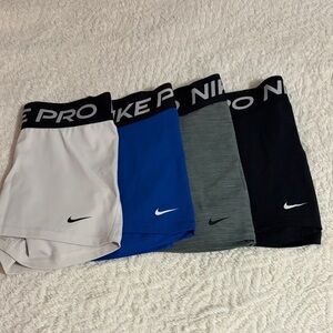 Nike Pro Shorts - Black, Gray, Blue, White